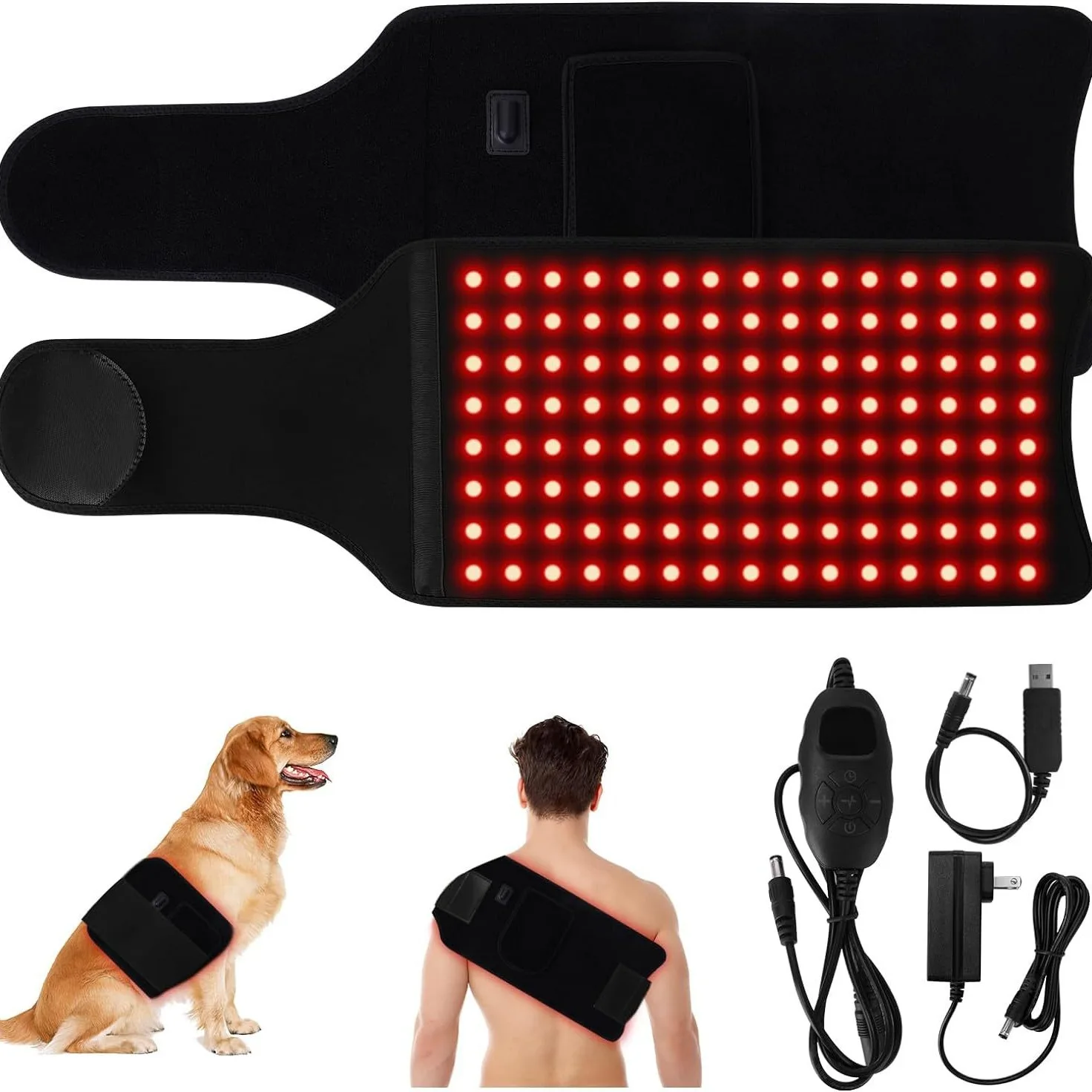 

LED phototherapy infrared belt, multifunctional heating and warmth nano red light physiotherapy to warm the palace