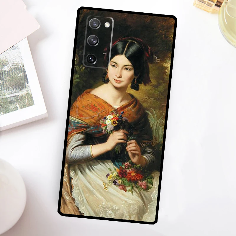 Renaissance art Painting Case For Samsung Galaxy S24 Ultra S21 S22 S23 Plus S20 FE S8 S9 S10 Note 10 20 Ultra Cover