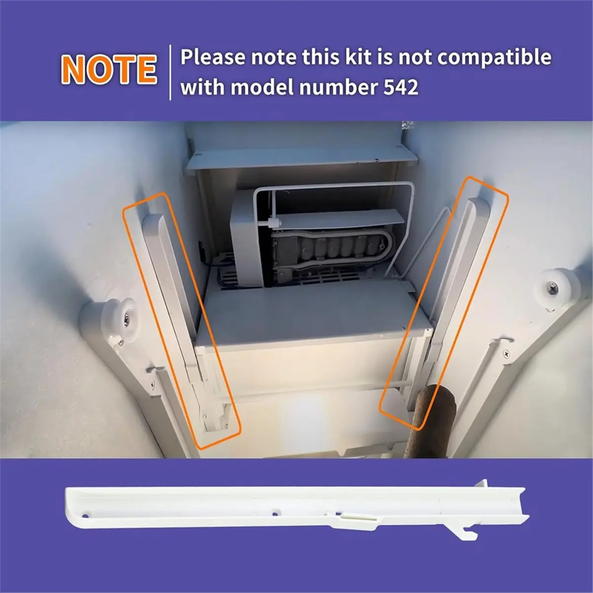 Left Ice Bucket Slides Replace for 7014649 Compatible for Sub Zero Ice Maker Bucket Track Ice Bucket Slide Rail