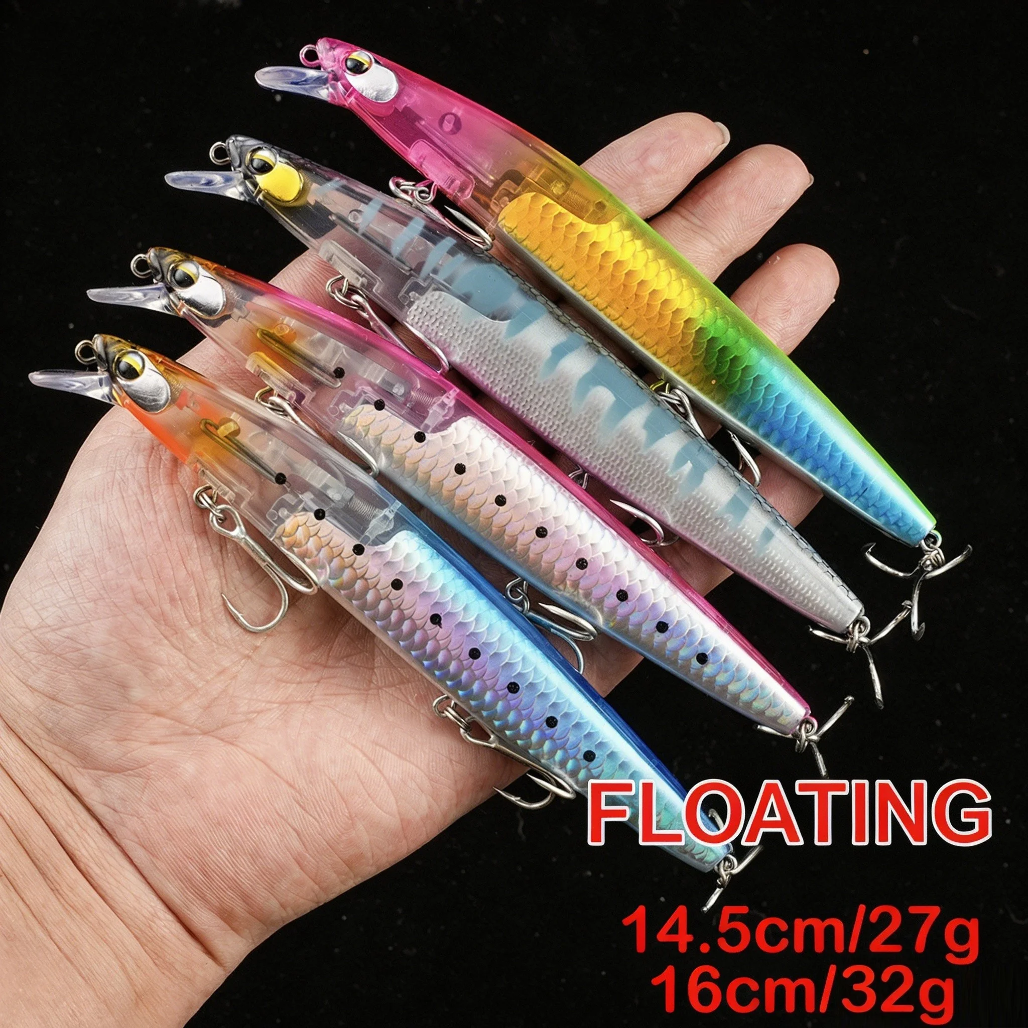 NEUER 145/160mm Flash Blade Floating Minnow Angelköder 27/32g Weitwurf-Wobbler Silent Assassin 160F Köder für Wolfsbarsch und Bonito – Detail 4