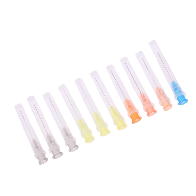 50pcs/Box Dental Irrigation Needle Tip Dental Root Canal Lateral Irrigation Needle Diameter 0.5/0.8mm Steel Material