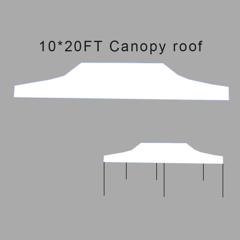 10*20FT Folding Tent Roof Canopy White Tent Roof For Sporting Events Outdoor Party Tents Sun Shelter For Varieties Frame