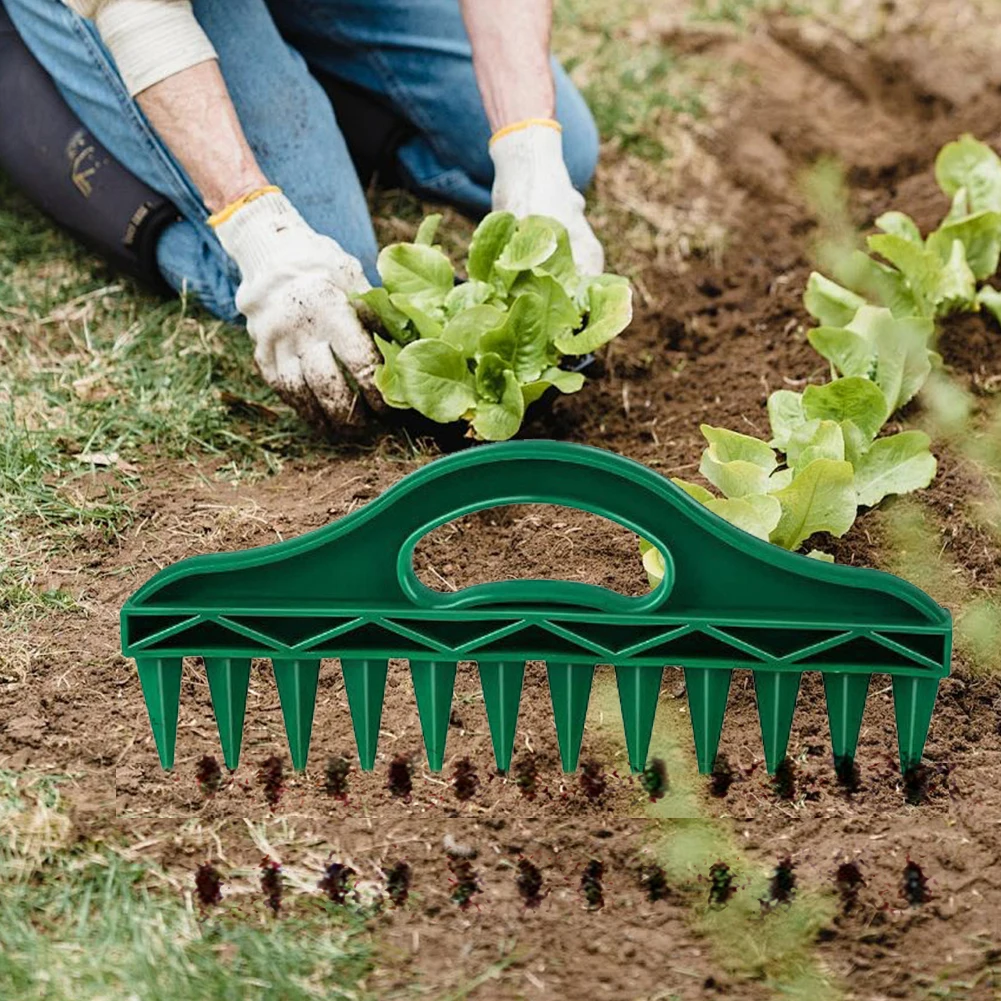 

Plastic Hand Dibbler 12-Hole Fast Seeding Multi Seed Dibber Garden Tool Garden Hand Planter Planting Aid for Efficient Gardening