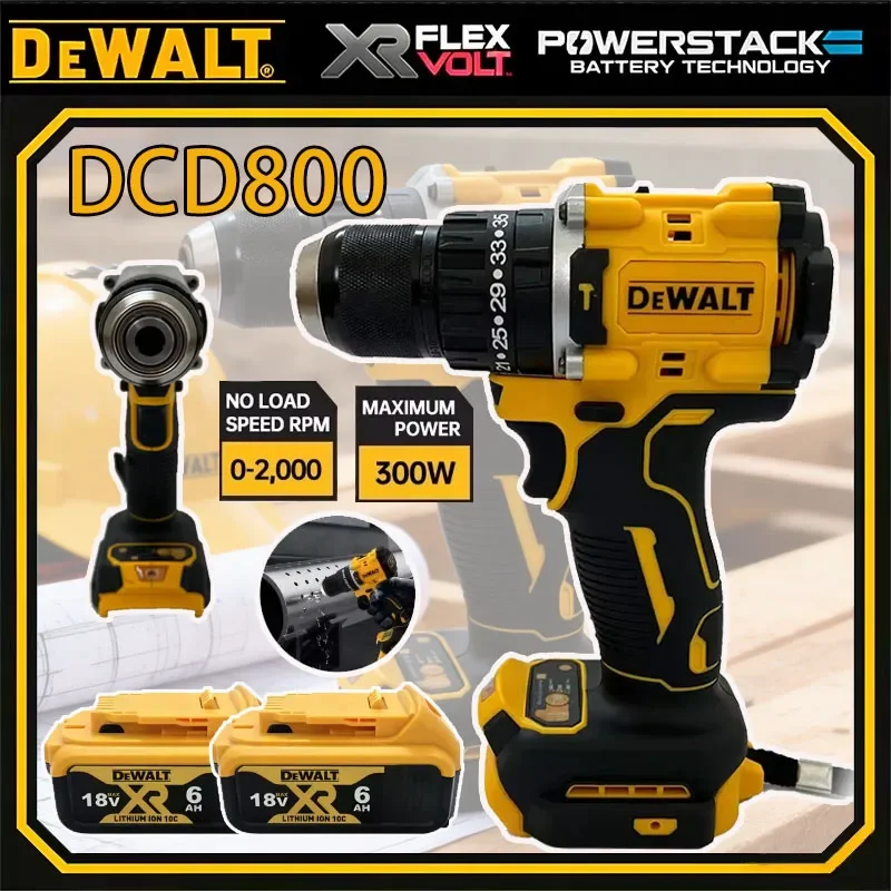

Аккумуляторная ударная дрель-шуруповерт Dewalt DCD800, 2000 об/мин, 1/2 дюйма, бесщеточная, литиевая, электрический инструмент