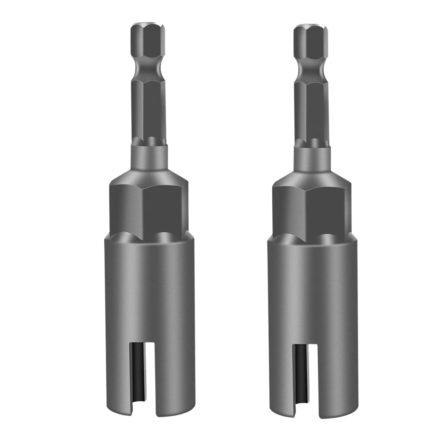 

2 Pack Deep Power Wing Nut Driver, Slot Wing Nuts Drill Bit Socket, Wrenches Tools Set for Panel Nuts Screws Eye C Hook Bolt,