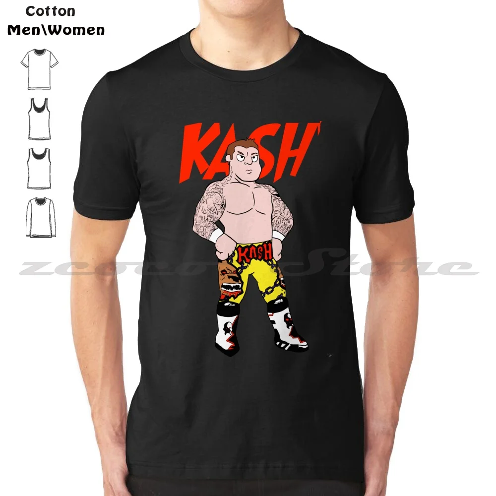 Action Figure : Kash 100% Cotton Men And Women Soft Fashion T-Shirt Kid Kash Nxt Monday Night Pro Wrestling Pro Wrestlers Tna