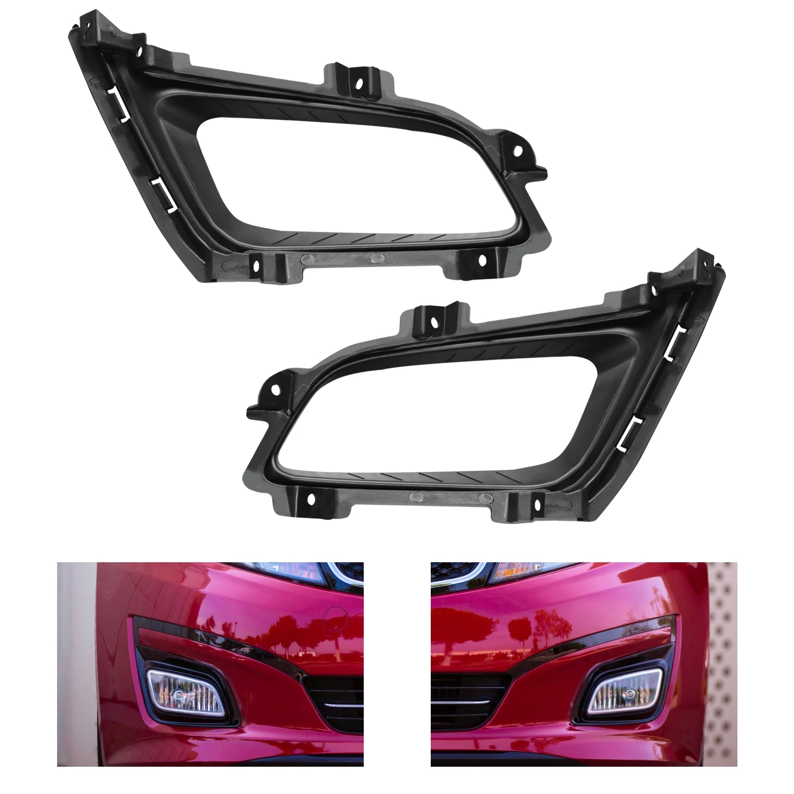 

FOR OPTIMA 2014-15 SET (L+R) LOWER BUMPER FOG LIGHT LAMP COVER BEZEL FRAME TRIM