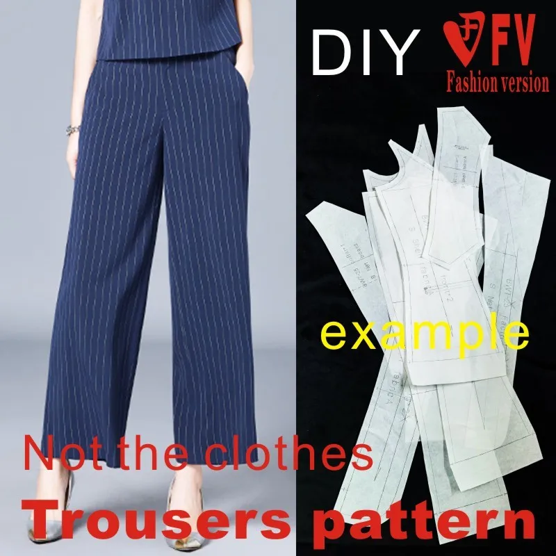 Cutting pattern women's wide leg pants 1:1 clothing drawing BCK-35