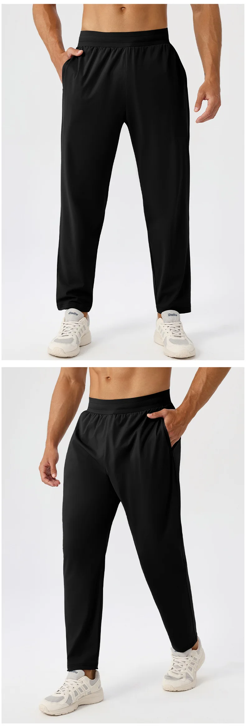 Herren Sport-Freizeit-Jogginghose Schnelltrocknend Atmungsaktiv für Fitness und Laufen Outdoor Dehnbare und Locker Sitzende Trainingshose – Detail 24