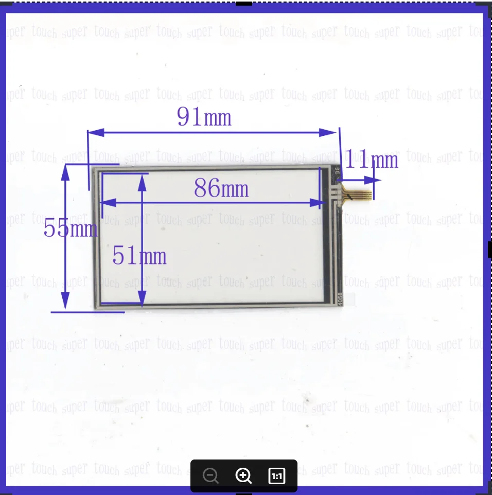 5PCS/LOT  4058 this is compatible  91*55mm  4 line For Car DVD touch screen panel Sensor glass for carredio 91*55