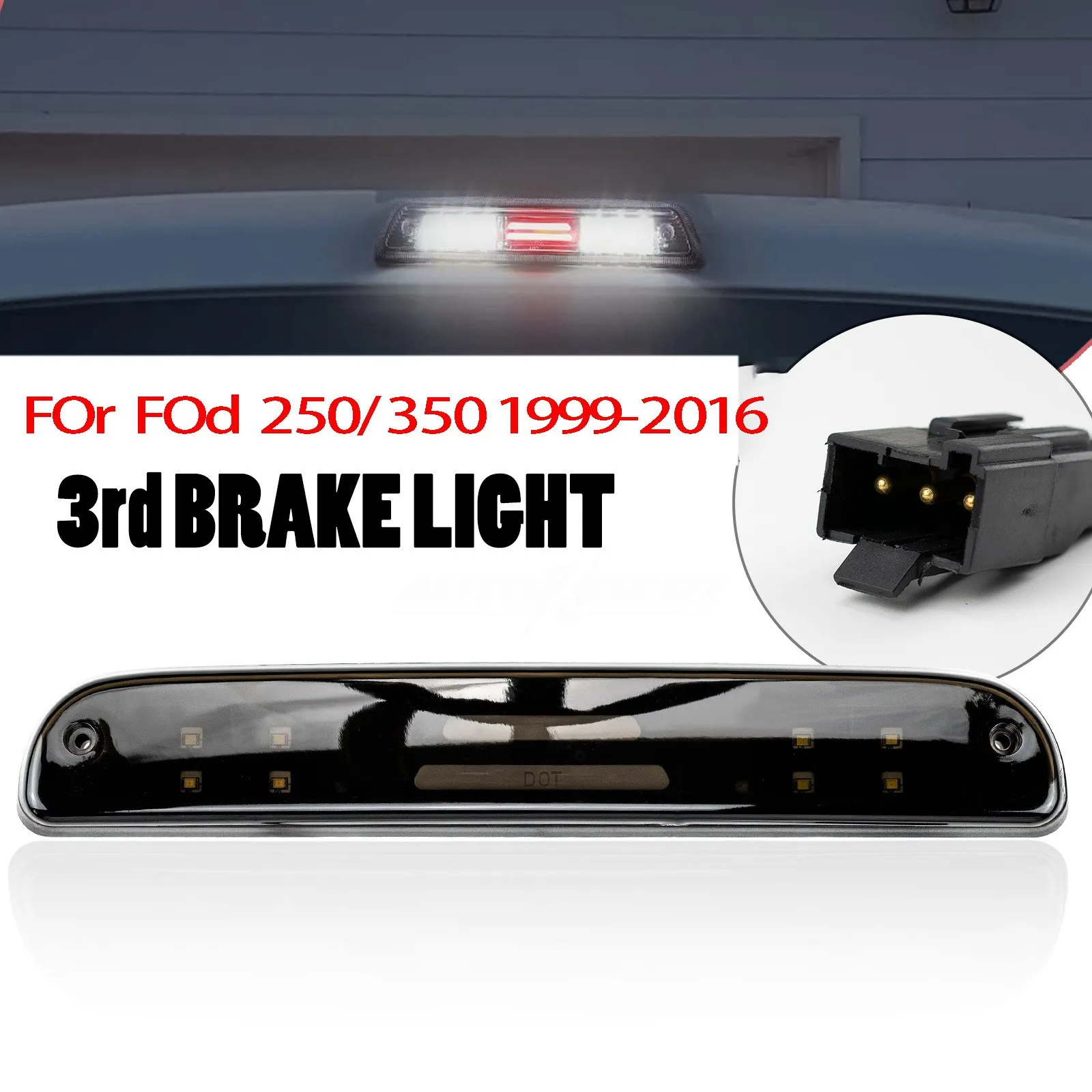 High Mount Brake Stop Light Rear LED Third Smoked Lamp For Ford F250 F350 Ranger Super Duty 1999-2016 Cargo DRL