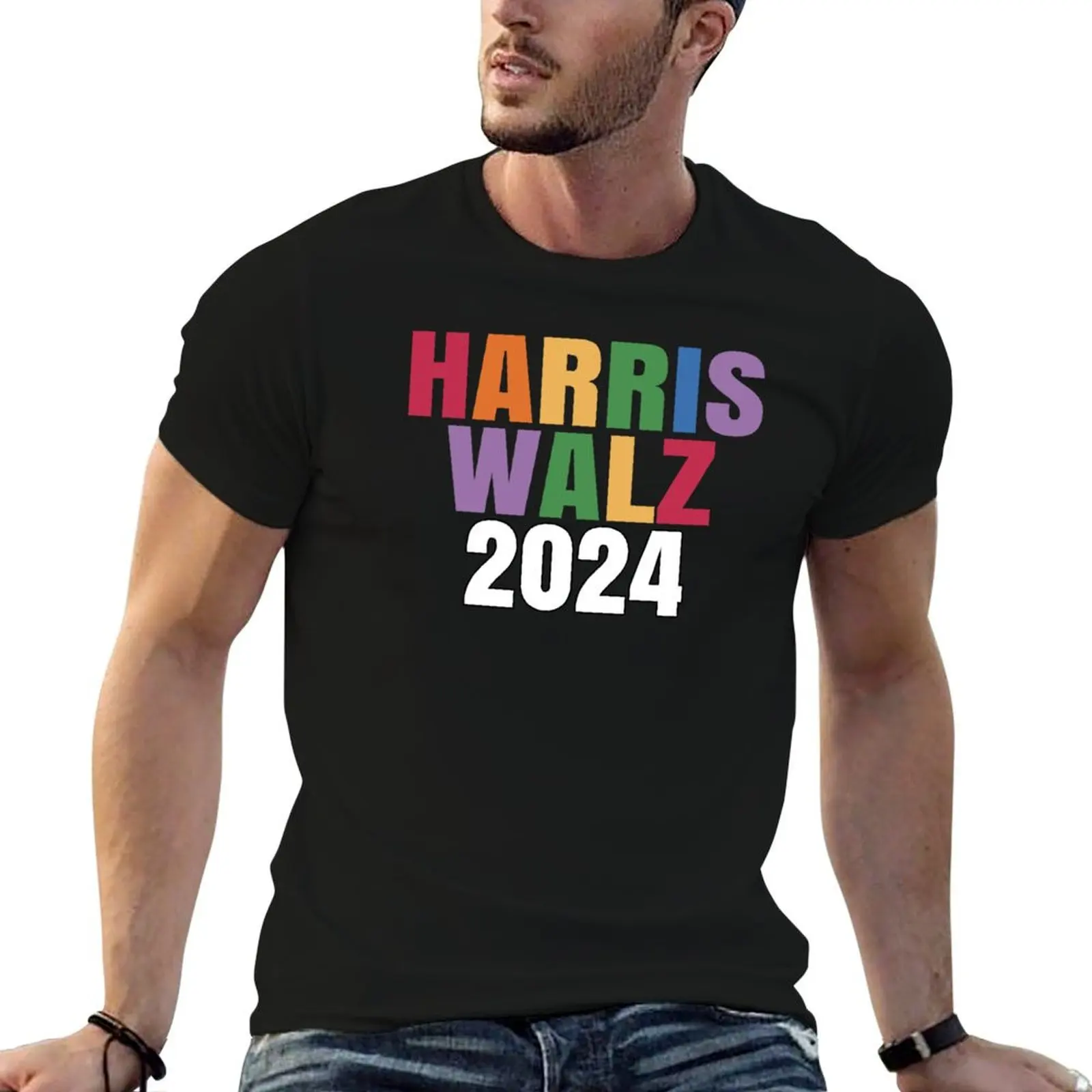 

Harris Walz 2024 T-Shirt cotton t shirt man cotton t shirts man 100% T-Shirt