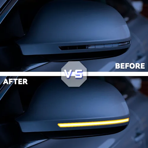 Imagen 2 del producto Luz LED de intermitente dinámica, luz intermitente para espejo lateral, repetidor intermitente para Audi A3 8P A4 A5 B8 Q3 A6 S6 SQ3 A8 D3 8K