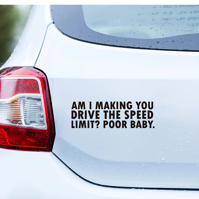 تصميم فني هل أنا تجعلك قيادة السرعة الحد الأقصى للأطفال ملصق فينيل ملصق تلقائي لباب السيارة وملصقات غطاء محرك السيارة #3