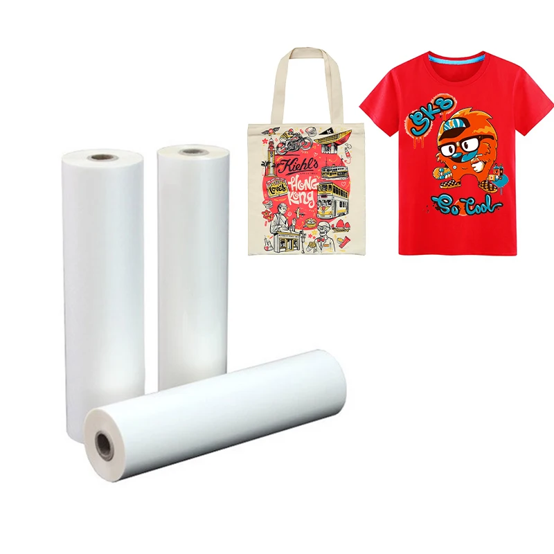 30cm*100m 75U Thickness Release Pet Film Roll Double-sided Cold Peel Hot Peel Heat transparent Film 30cm for T-shirt DTF Printer