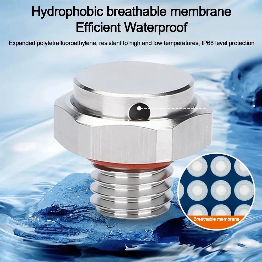 304 Stainless Steel Metal Breather Vent Valve Waterproof Air Vent Valve M5 M6 M8 M10 M12 Screw In Protective Vent Plug