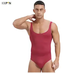 Sexy Leotard Wresting Undershirt Men Athletic Sport Tank Bodysuit Sleeveless Slim Fit Jumpsuit Shapewea for Bodybuilding Yoga