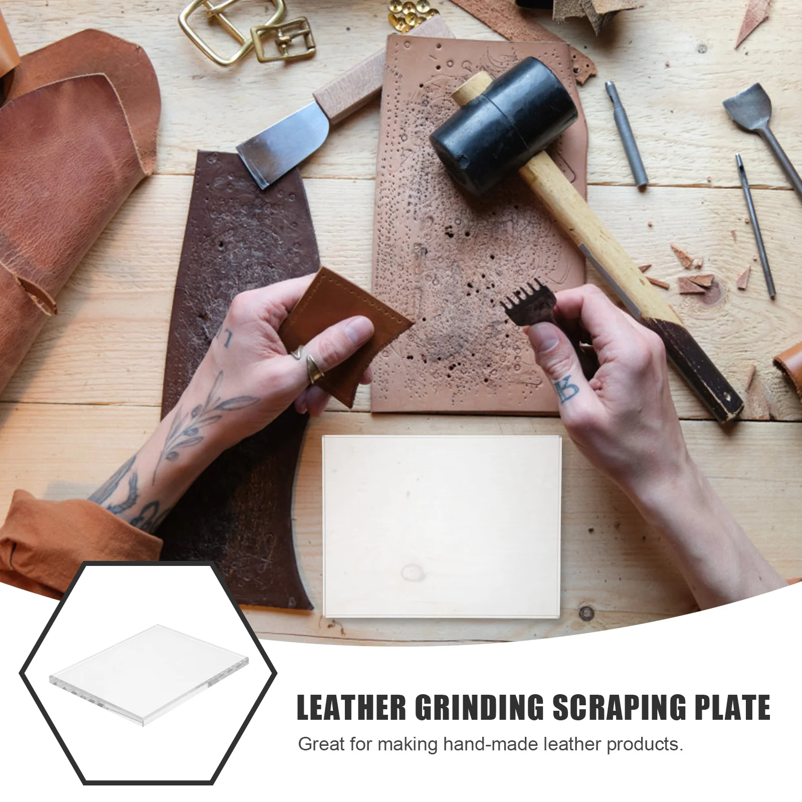 

Tempered Glass Sheet Clear Premium Material Grinding Polishing for Craft Scraping Plate Cutting Pad Glass Sheet