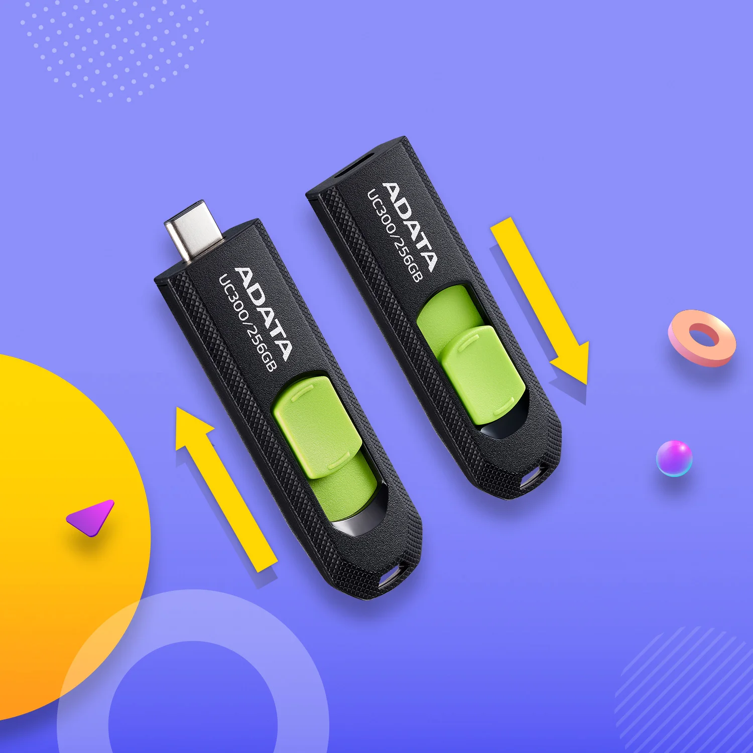 ตัวเลือกที่แฟลชไดร์ฟ USB UC300 TYPE-C USB3.2 32GB 64GB 128GB 100 256GB เมมโมรีเพนไดรฟ์ปากกาเมกะไบต์/วินาทีสำหรับคอมพิวเตอร์โทรศัพท์