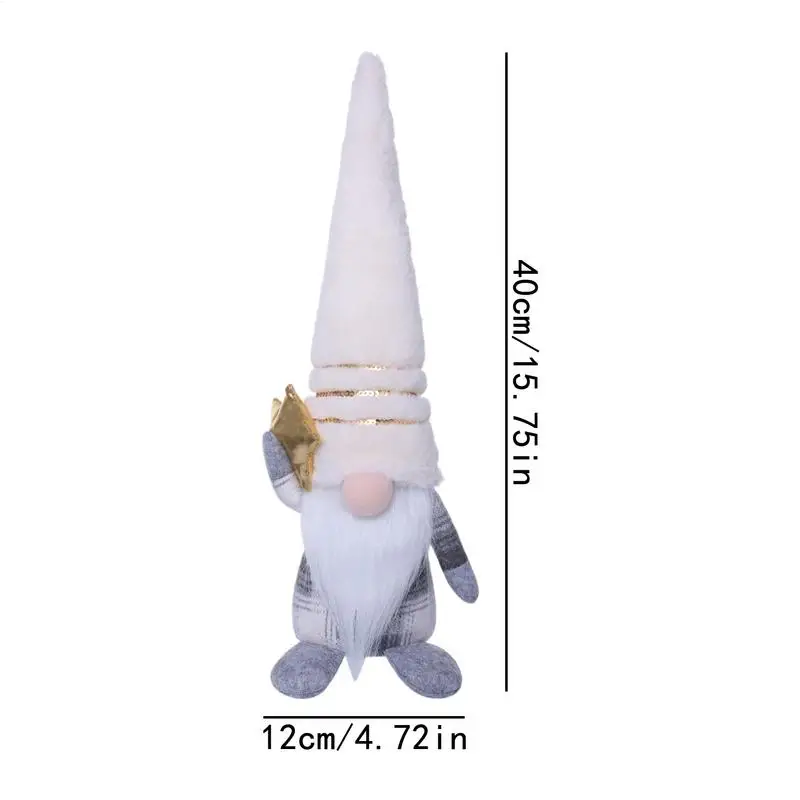 Recheado gnome decoração mesa sem rosto decoração de pelúcia 2x dos desenhos animados férias plushies sueco tomte boneca para estante quarto