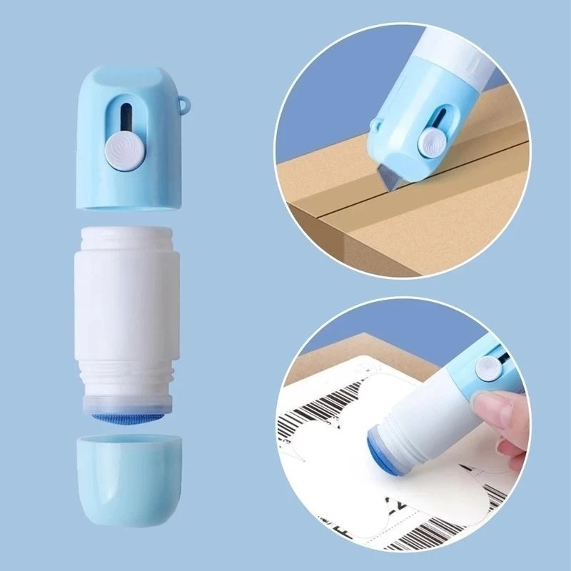 Thermal Paper Eraser Correction Fluid with Unboxing Knife 2 in 1 Thermal Paper Data Identity Information Privacy Protect Eraser