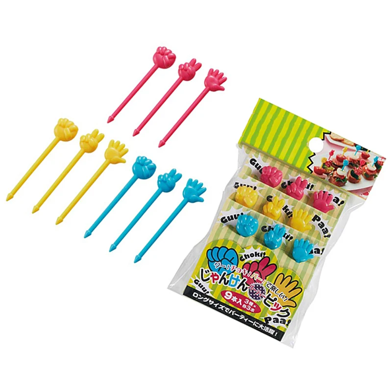 12pcs Fruit Fork Mini Cartoon Kids Cake Food Grade Plastic Fruit Toothpick Bento Lunch Bento Accessories Party Decor