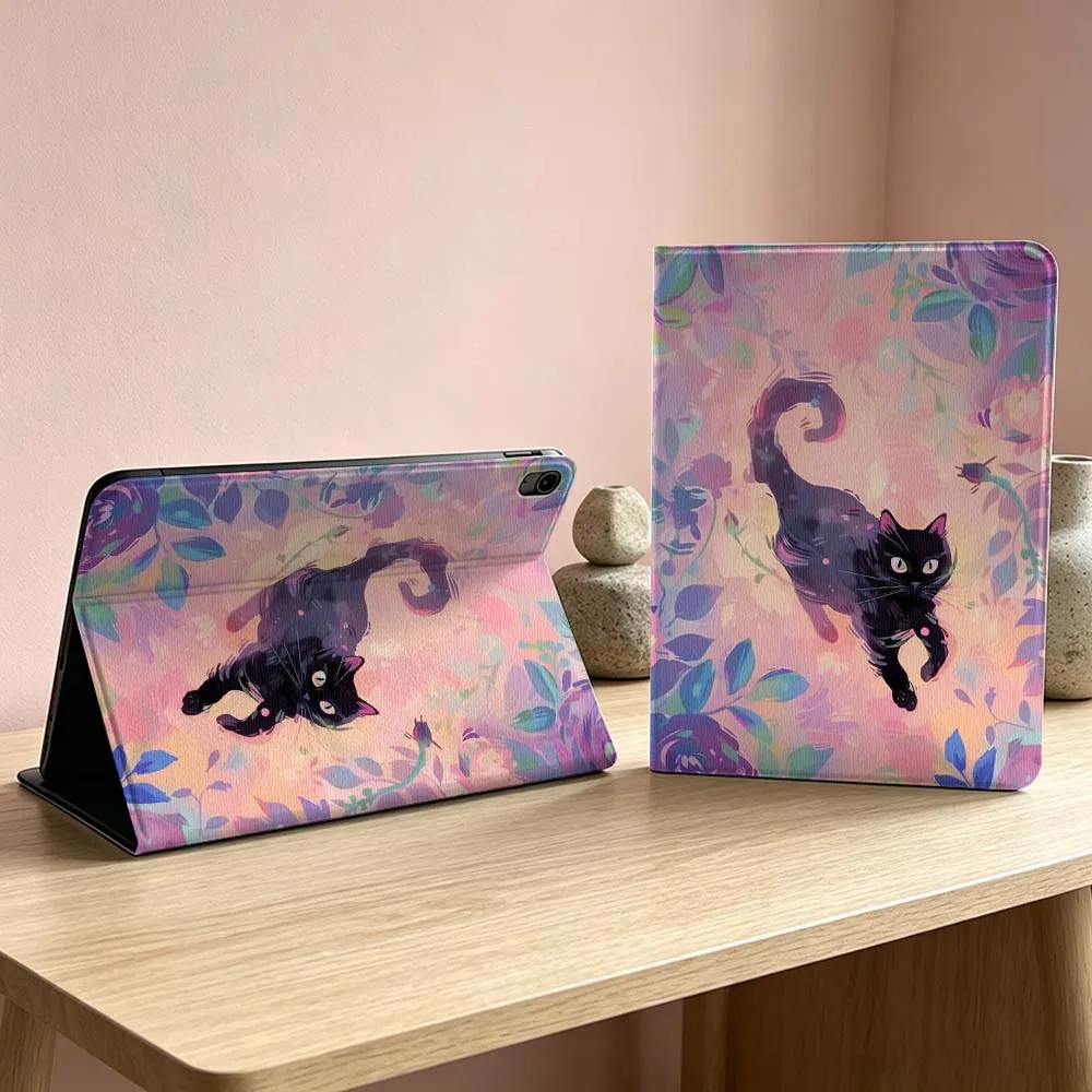 

Art illustration cat pattern Soft For iPad Pro Air mini 7 6 5 4 3 2 1 9gen 8gen M5 M4 11th 10th A17 Pro A16 Inch Tablet Case