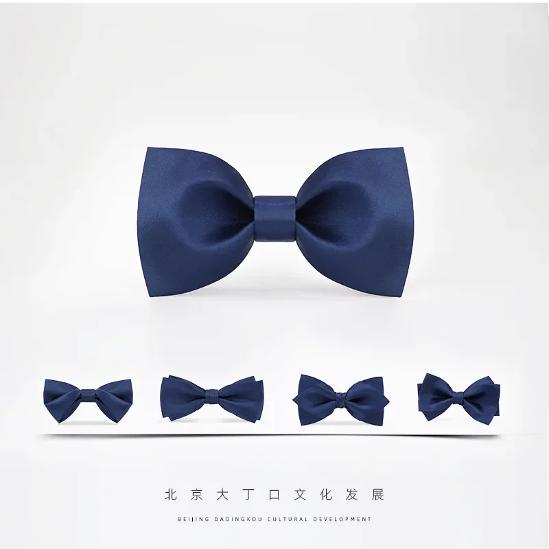 Maschio host banchetto performance matrimonio matrimonio sposo best man group navy papillon bow accessori aziendali formali papillon