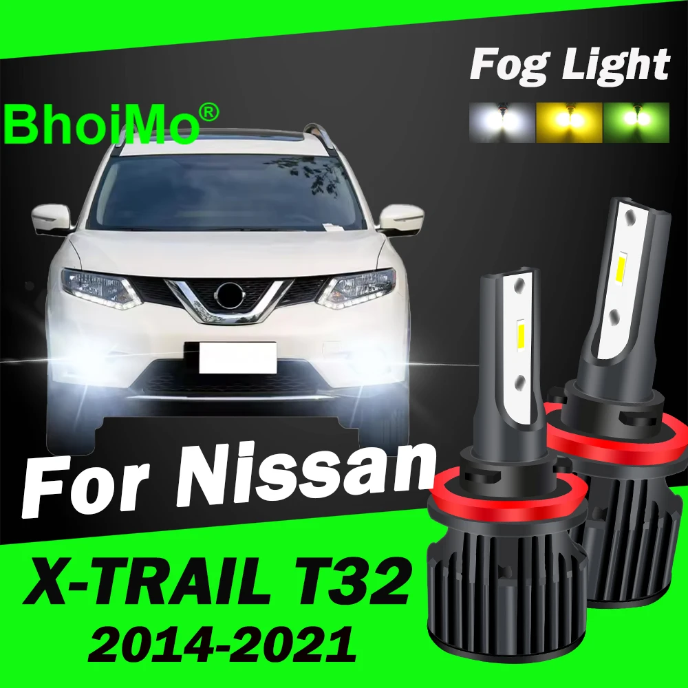 

BhoiMo For Nissan X-TRAIL T32 X TRAIL XTRAIL Car Led Front Fog Light Lamps 2014 2015 2016 2017 2018 2019 2020 2021 Auto Bulbs