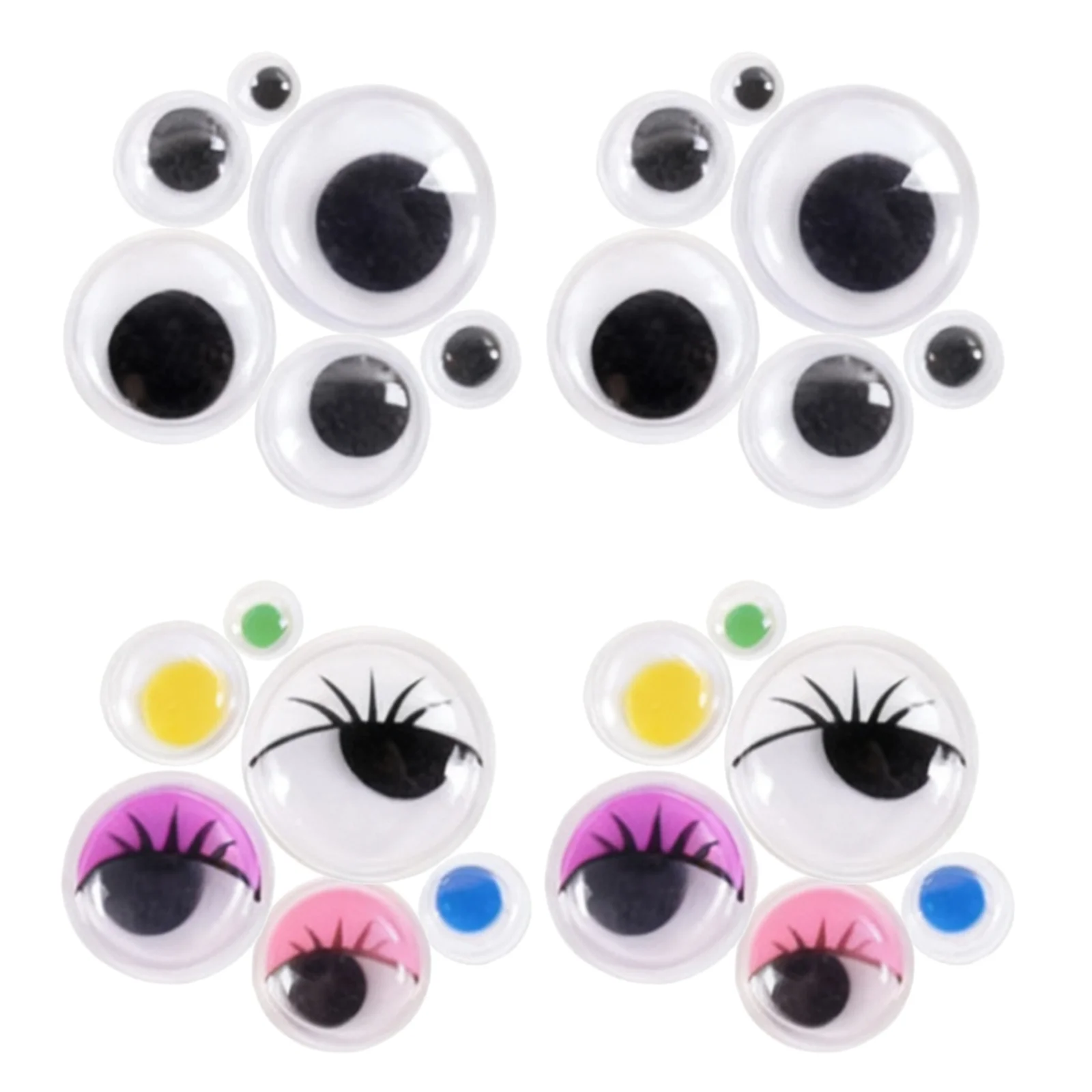 

750Pcs Moving Eyes for Crafts Self Adhesive Googly Eyes Multi Sizes 6Mm 8Mm 10Mm 12Mm 15Mm 18Mm Colorful DIY Art Project