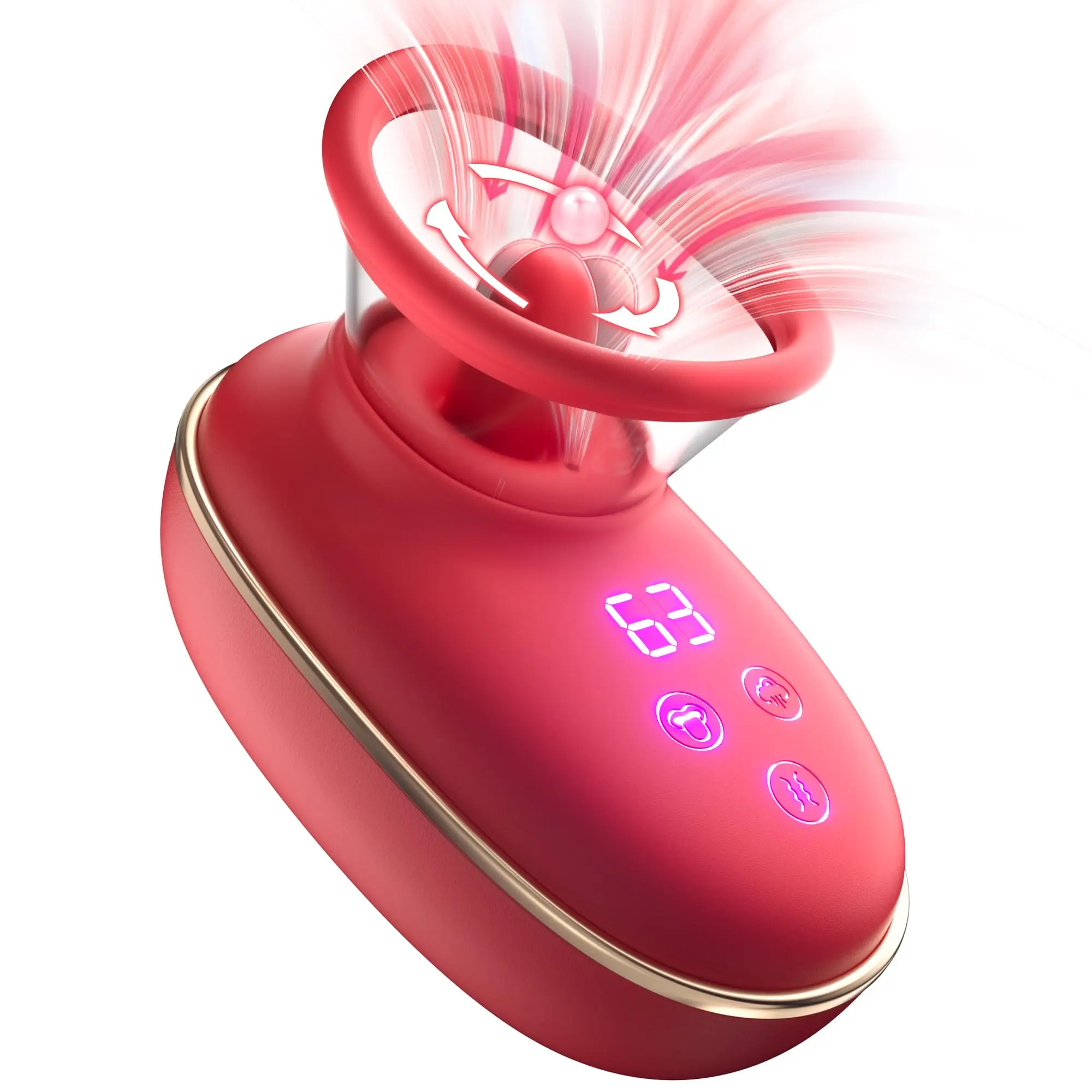 Klitoris Vakuum Vibrator 2 in 1 saugen & lecken Zunge Sexspielzeug für Frauen Nippel Stimulator Pussy Blowjob weibliche Masturbation