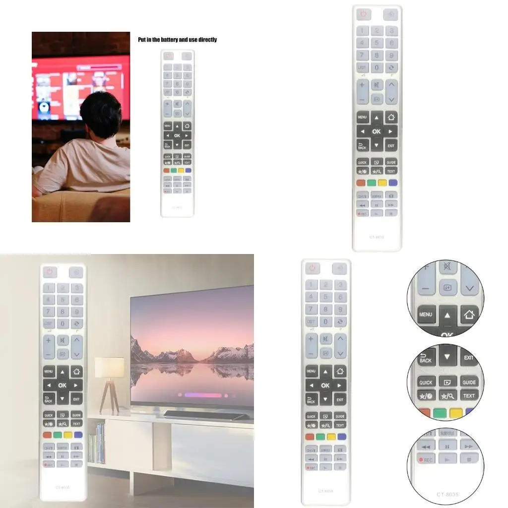 

652F Easy to Use CT8035 Remote Replacement No Setup Required Works for 40T5445DG 48L5435DG 48L5441DG LCD/LED