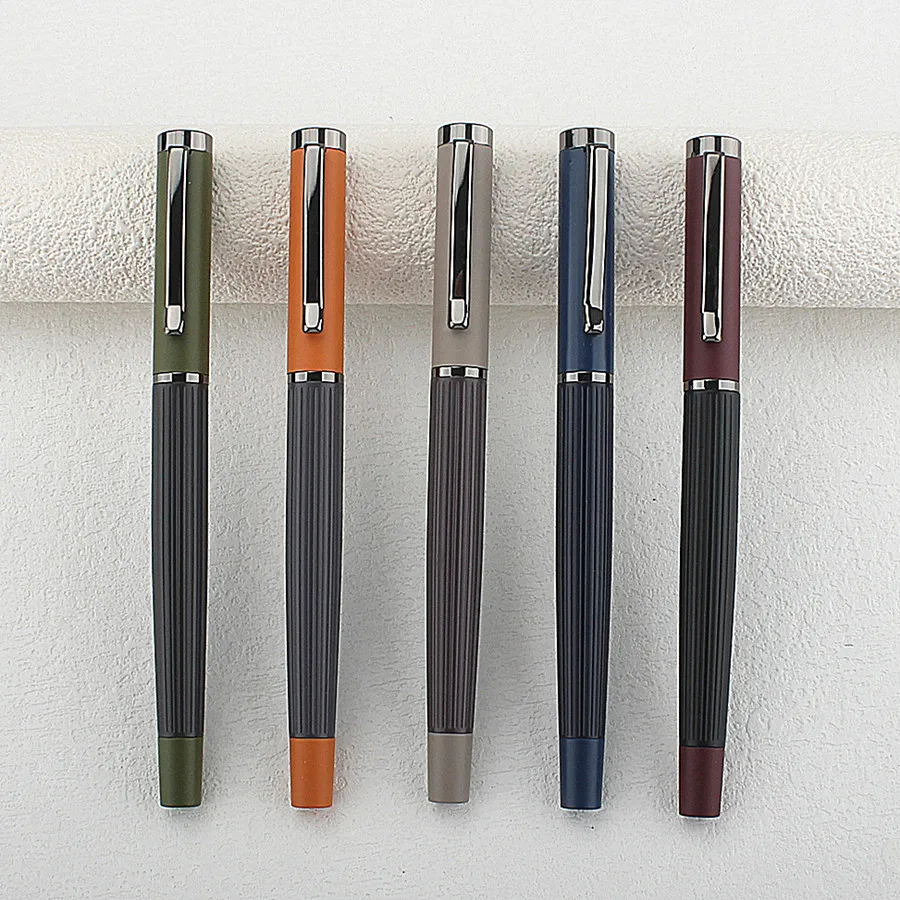 

Шариковая ручка Morandi с металлическими матовыми полосками, наконечник 0,5 мм, бизнес-офис, школьные ручки для письма, канцелярские принадлежности