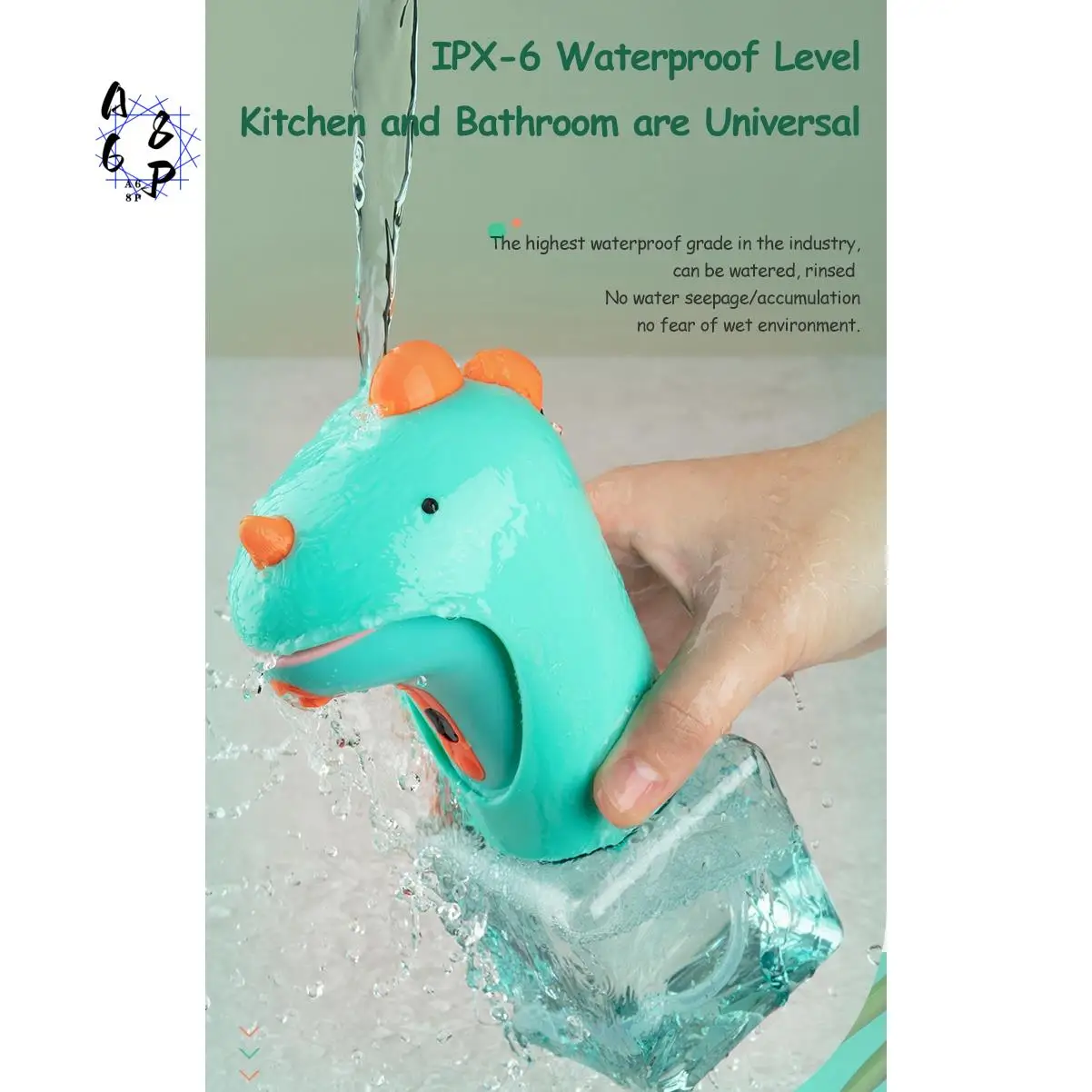 

A68P-автоматический дозатор мыла, бесконтактный дозатор мыла для рук для детей, милый дозатор пены с динозавром для столешницы в ванной комнате