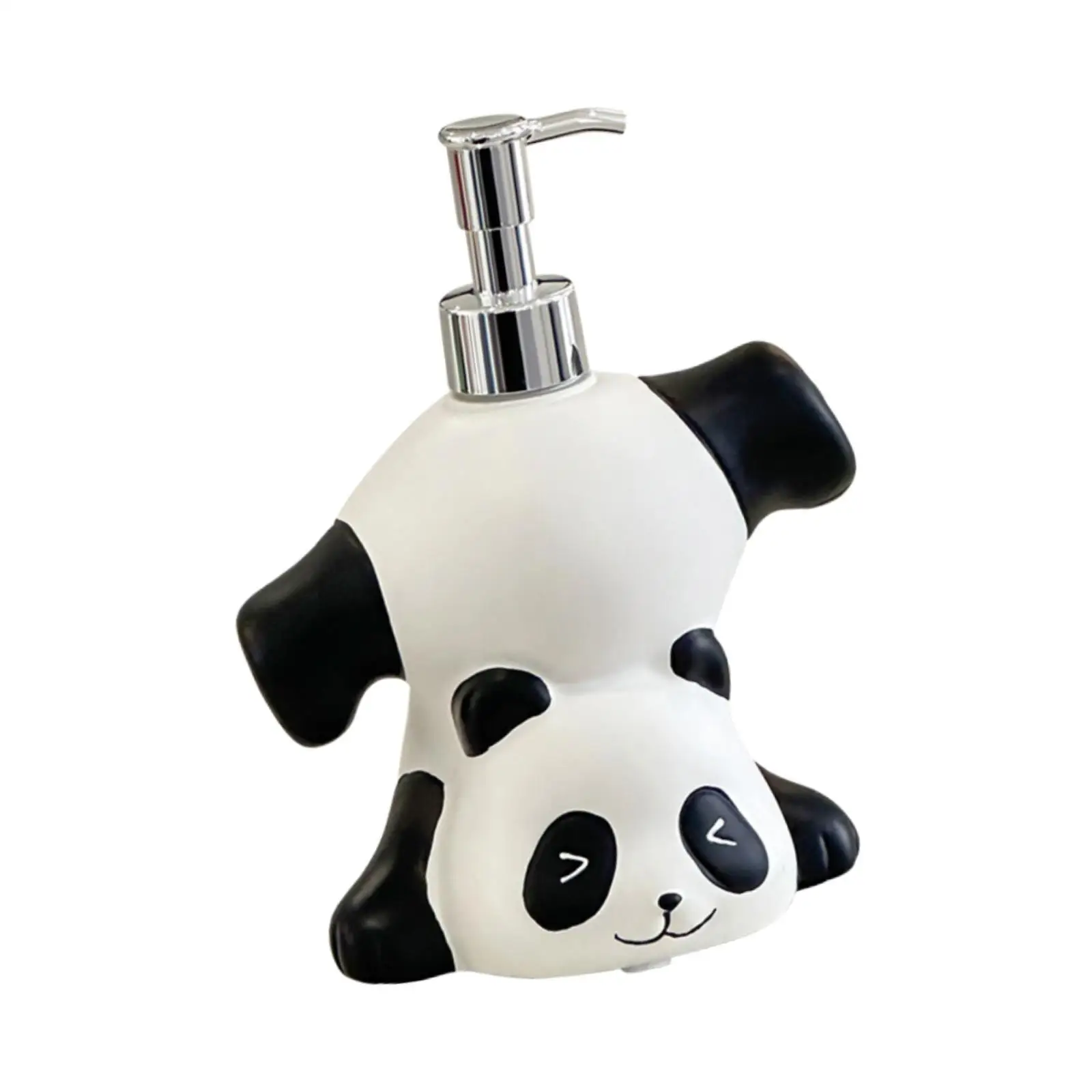 Panda Resin Soap Dispenser Cute Countertop Pump Bottle for Bathroom Restrooms Kitchen and Home Decor