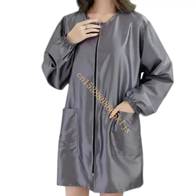 

Antihair Haircutting Smock Work Coat For Hairdressers Pet Groomers Cleanliness 066C