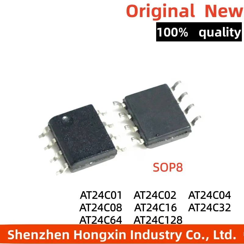 

10 pieces AT24C128 C01 C02AN C04 C08N C16 C32 C64 C02 AN BN N SOP8 memory chip