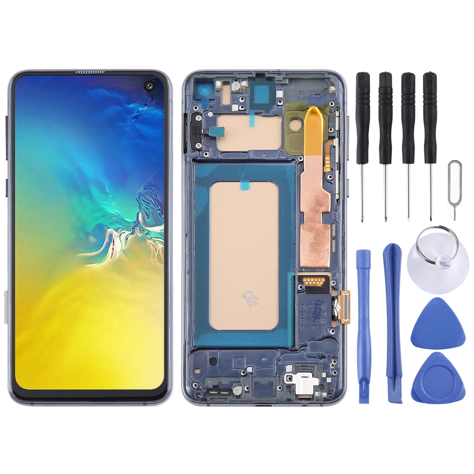 TFT LCD Screen for Samsung Galaxy S10e SM-G970 Digitizer Full Assembly with Frame Phone Display Repair Spare Part