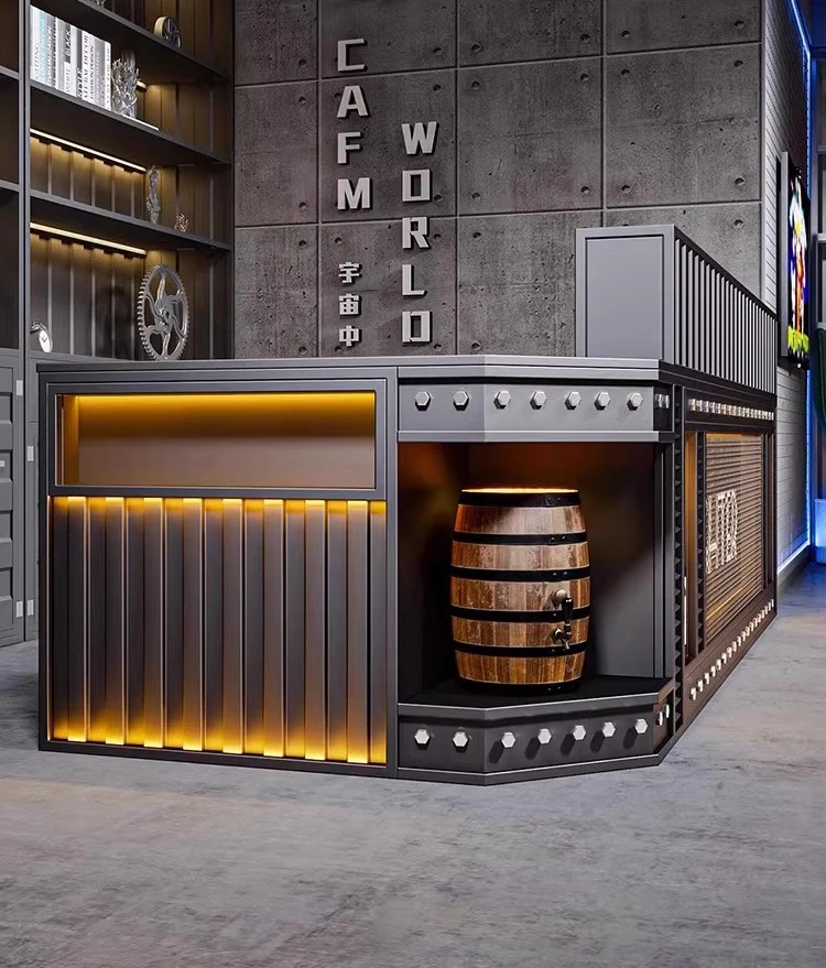 

Design Custom Drink Wine Counter Table Design Pub Drinking Counter Bar