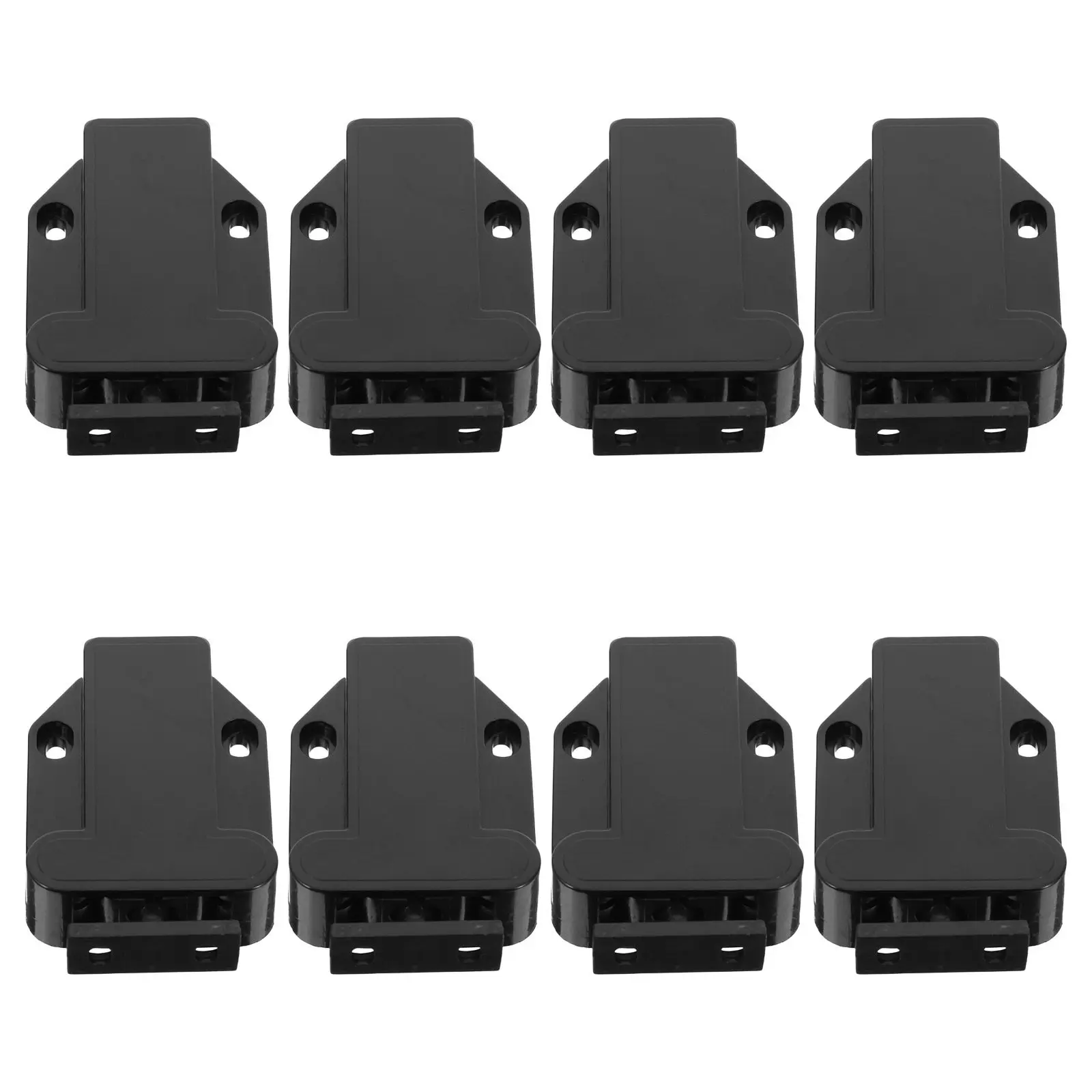 8Pcs Plastic Push Open Cabinet Latch Spring-Loaded Self-Locking Rebound Device Child Safety Lock Kitchen Wardrobe Cupboard Door