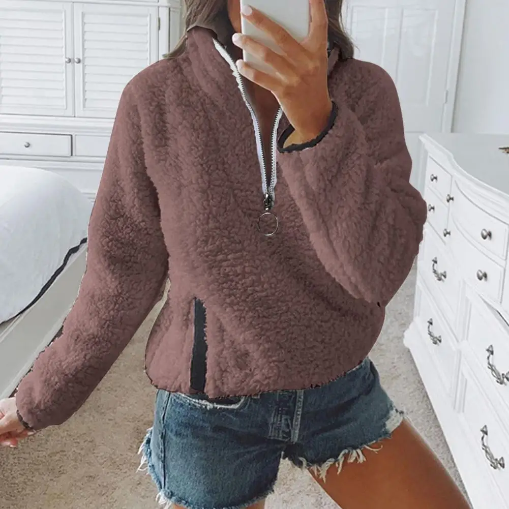 

Winter Women Sweatshirt Pockets Autumn Winter Female Clothes