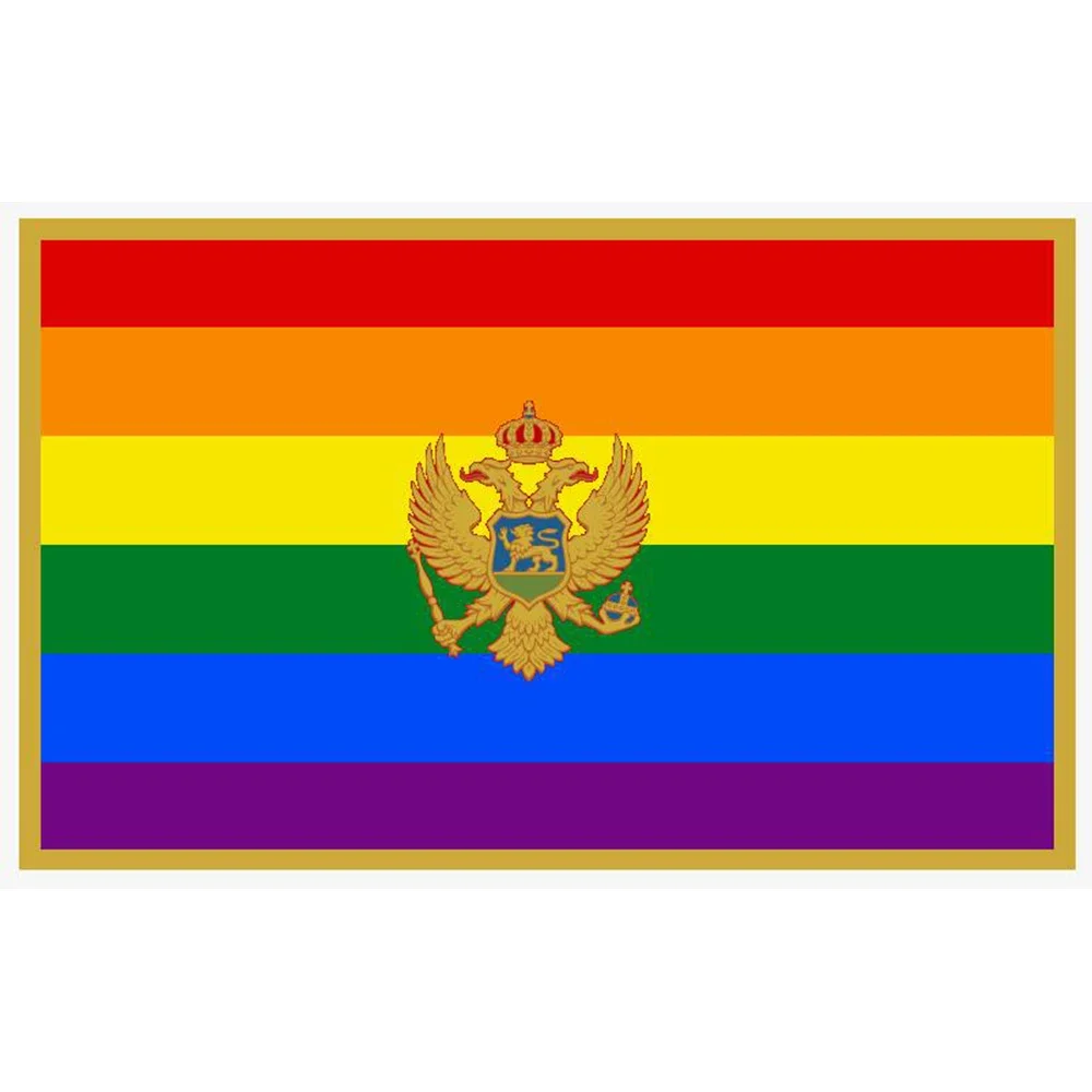 Custom Montenegro BANNER For 3'X5' OR 2X3FT WITH Imperial Flag