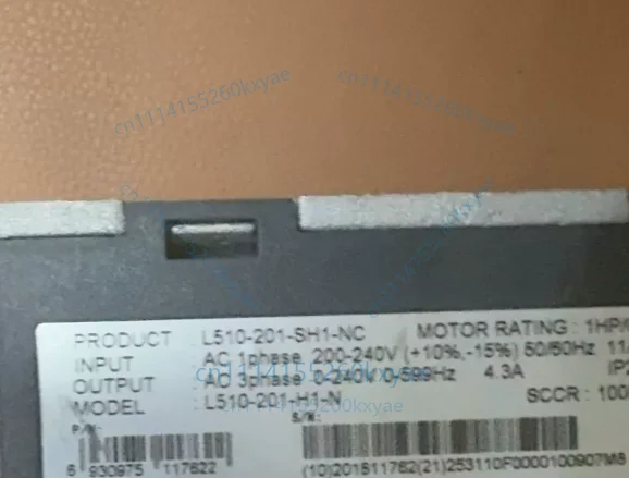 Frequency converter, model l510-201-sh1-nc, 0.75kw, single-phase 220v input, actual picture, normal function
