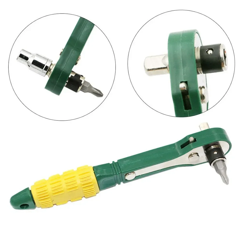 

Mini Fast Ratchet Wrench Rod 6.35 Socket Wrench 1/4 Inch Pneumatic Head Screwdriver High Hardness High Torque Maintenance Tools