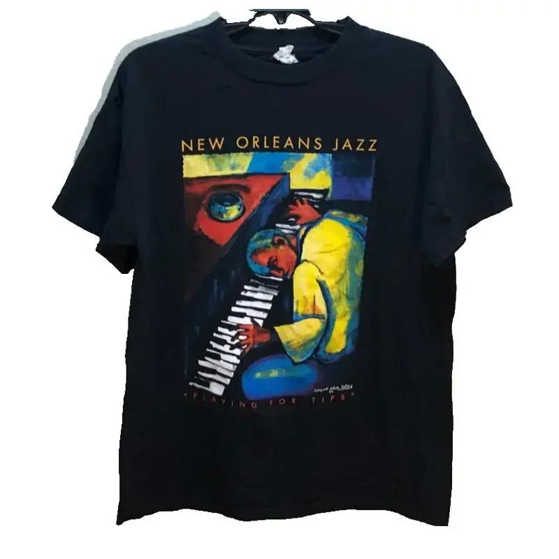 New Orleans Jazz Playing Tips Margaret Slade Kelley Vintage '94 Black T Shirt M