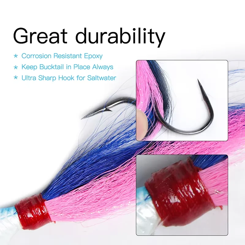 Inchiku Jig Head Sea Fishing Wobbler Bait Multicolor Trout Bass Jig Fishing Head Hook Fishing Bucktail Jig Fishing Accessories image 5