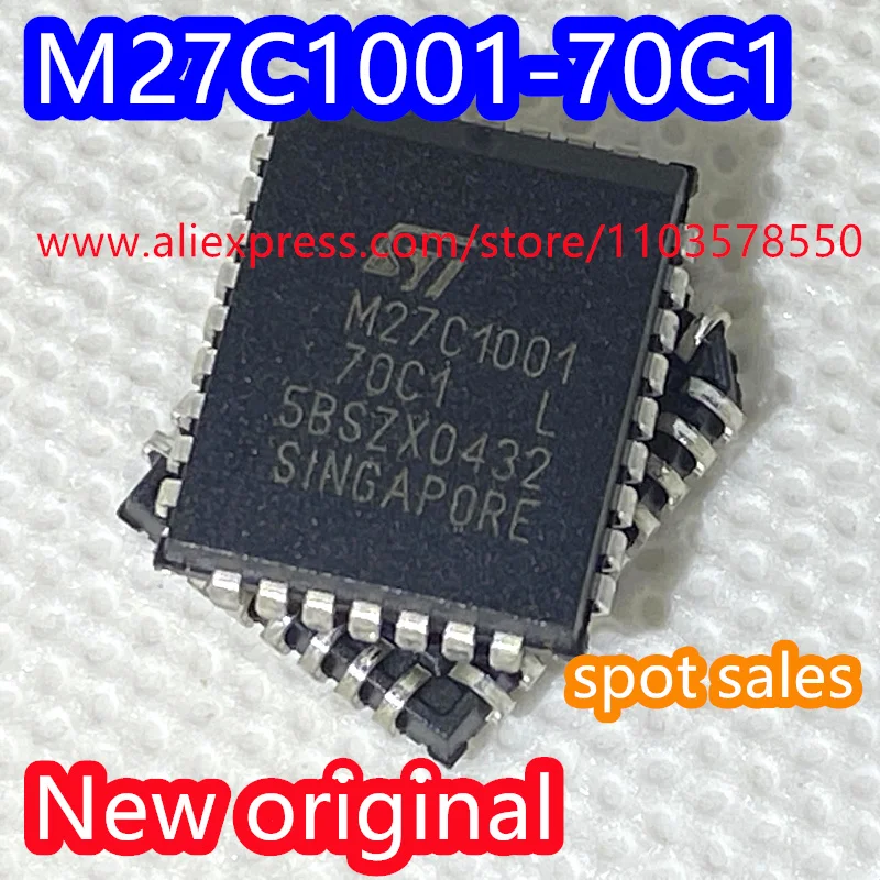 5PCS  New original M27C1001-70C1 storage chip M27C1001 packaged with PLCC32