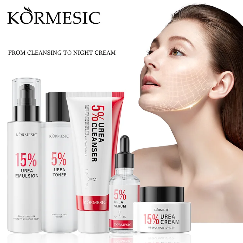 

Urea Repair Facial Care Set With Face Cream Cleanser Serum Essence Toner Lotion Beauty For Women Gift Routine Travel Kit