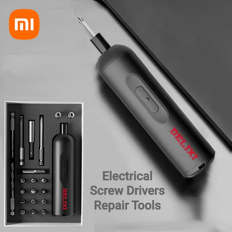 

Xiaomi DELIXI Electric Screwdriver Cordless Rechargeable Sets Powerful Impact Cordless Screwdriver Electric Drill Multi-function