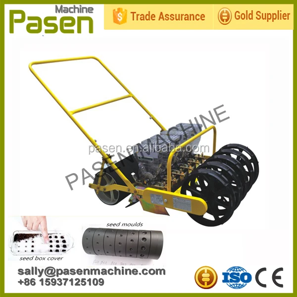 Wortel Hand Push Zaaier, Bonen Hand Planter, 2 Rijen Hand Push Seeder